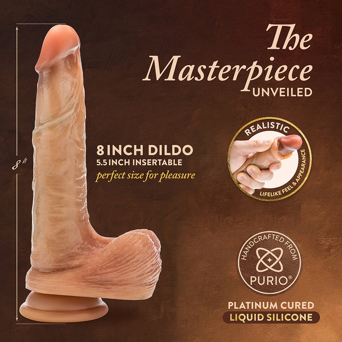 Renaissance DaVinci Sliding Foreskin Dildo with Squeezable Balls