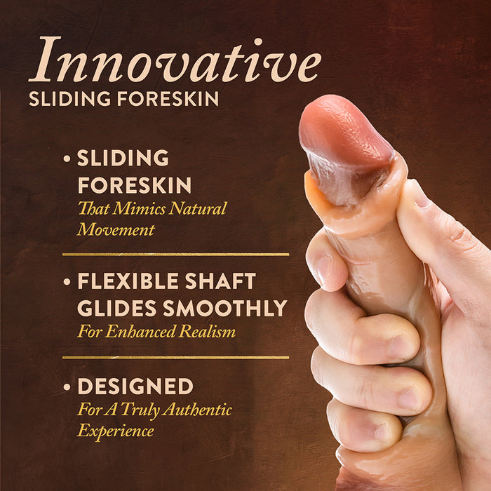 Renaissance DaVinci Sliding Foreskin Dildo with Squeezable Balls
