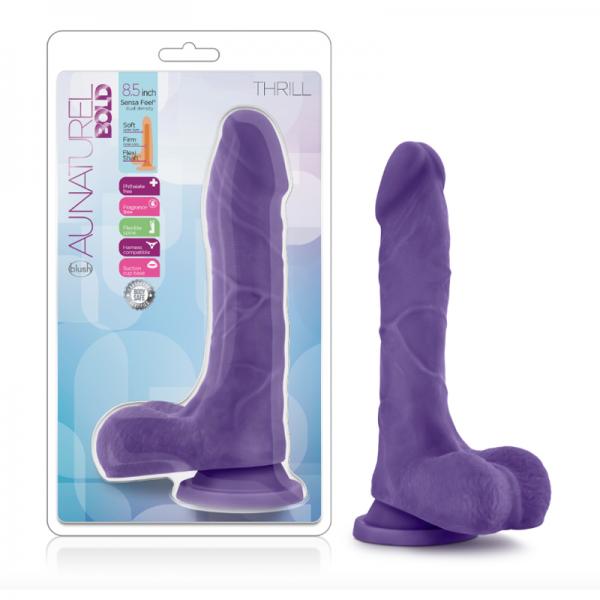 Au Natural Bold Thrill 8.5 inches Dildo Purple - The Blissful Gypsy -