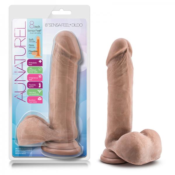 Au Naturel 8 inches Sensa Feel Dildo Latin Tan - The Blissful Gypsy -