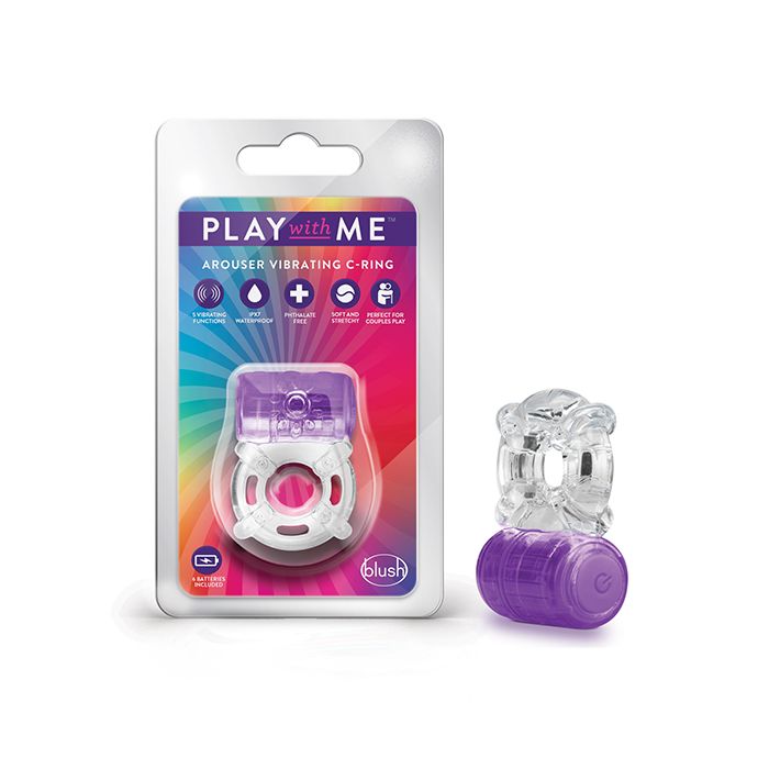 Play with Me One Night Stand Vibrating C-Ring Purple