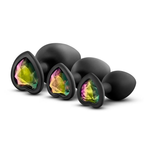 Bling Plugs Training Kit Black with Rainbow Gems - The Blissful Gypsy -