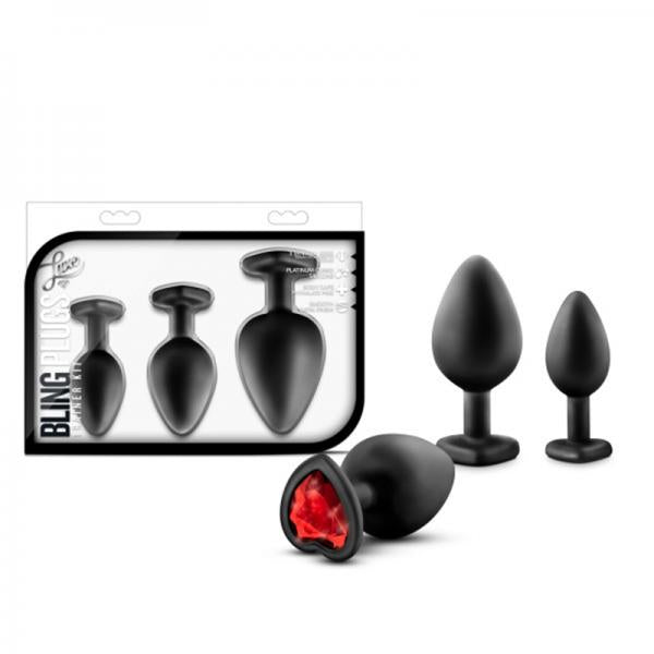 Bling Plugs Training Kit Black with Red Gems - The Blissful Gypsy -