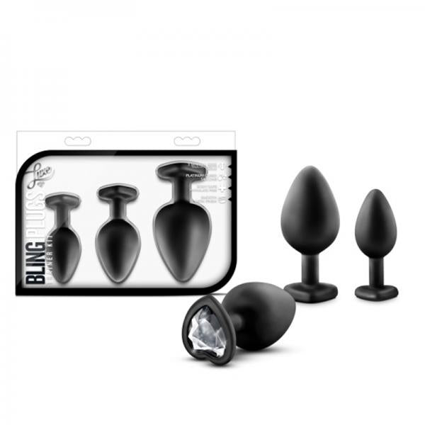 Bling Plugs Training Kit Black with White Gems - The Blissful Gypsy -