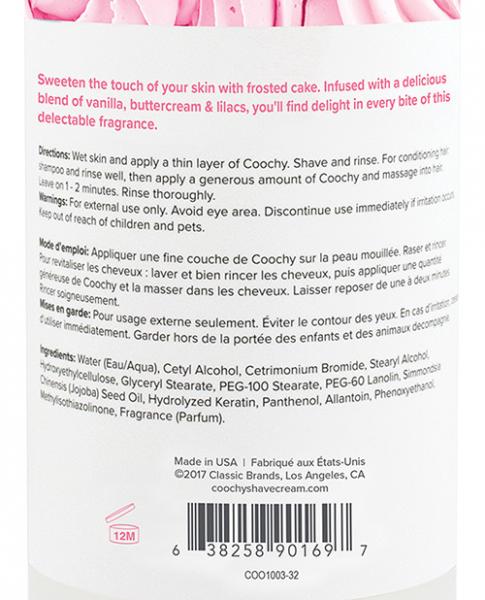 Coochy Oh So Smooth Shave Cream Frosted Cake 32oz - The Blissful Gypsy -