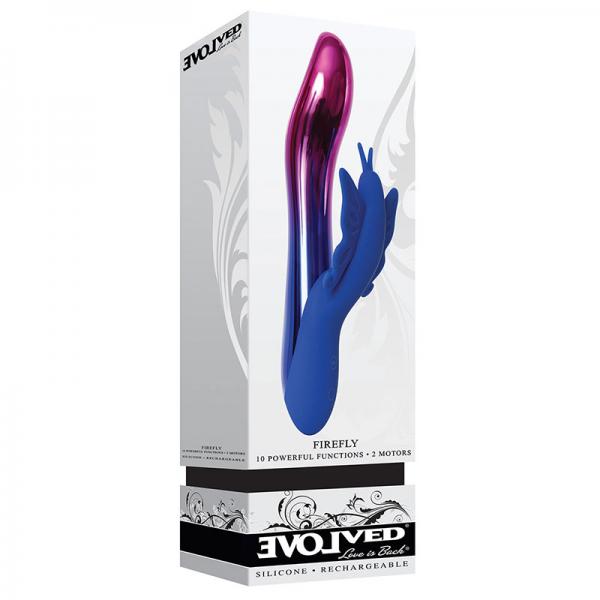 Evolved Firefly Light Up Vibrator 2 Motors 10 Function Usb Rechargeable Cord Included Waterproof - The Blissful Gypsy -