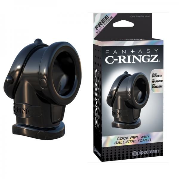 Fantasy C-Ringz Cock Pipe Ball Stretcher Black - The Blissful Gypsy -