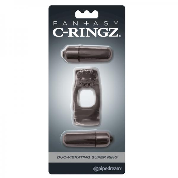 Fantasy C-Ringz Duo Vibrating Super Ring Black - The Blissful Gypsy -