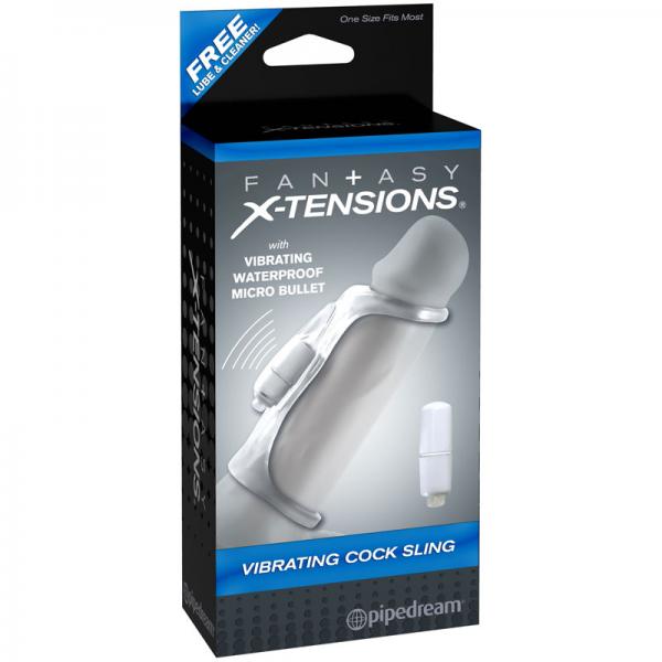 Fantasy X-Tensions Vibrating Cock Sling Clear - The Blissful Gypsy -
