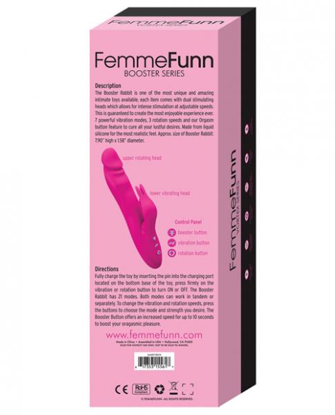 Femmefunn Booster Rabbit Vibrator Pink - The Blissful Gypsy -