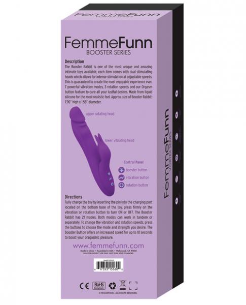 Femmefunn Booster Rabbit Vibrator Purple - The Blissful Gypsy -