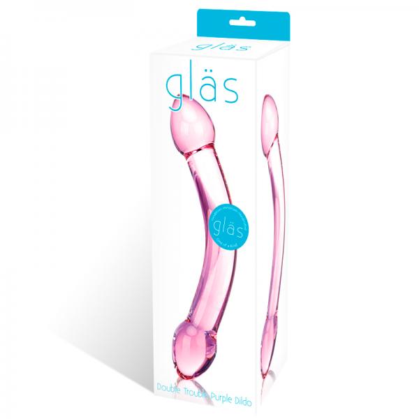 Glas Double Trouble Glass Dildo - Purple - The Blissful Gypsy -