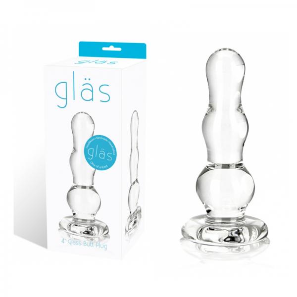Glass Butt Plug 4 Inches Clear - The Blissful Gypsy -