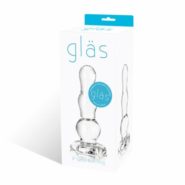 Glass Butt Plug 4 Inches Clear - The Blissful Gypsy -