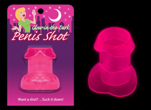 Glow In The Dark Penis Shot Glass Pink - The Blissful Gypsy -