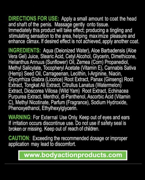 Hempleasure For Men Arousal Cream .5oz - The Blissful Gypsy -