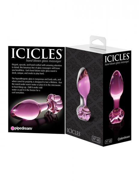 Icicles No 48 Pink Glass Butt Plug - The Blissful Gypsy -