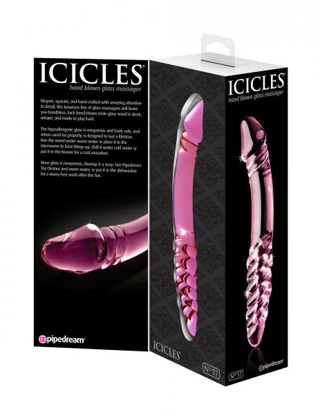 Icicles No 57 Glass Double Dildo Pink - The Blissful Gypsy -