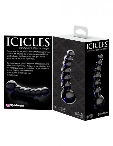 Icicles No 66 Glass Massager Black - The Blissful Gypsy -