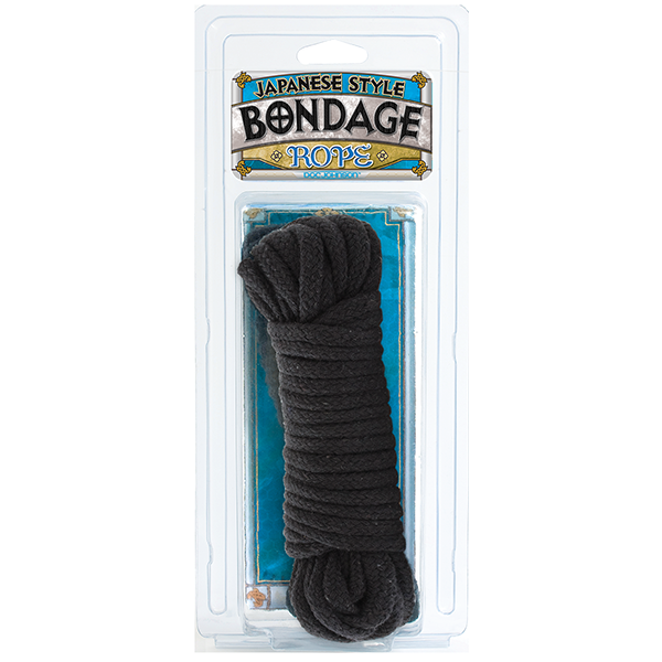 Japanese Style Bondage Rope Cotton Black 32 feet - The Blissful Gypsy -