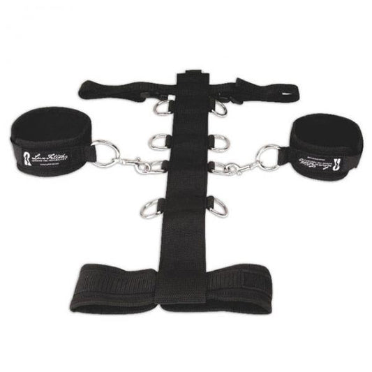 Lux Fetish Adjustable Neck & Wristraint Set Black - The Blissful Gypsy -
