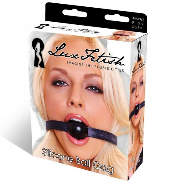 Lux Fetish Silicone Ball Gag Black O/S - The Blissful Gypsy -