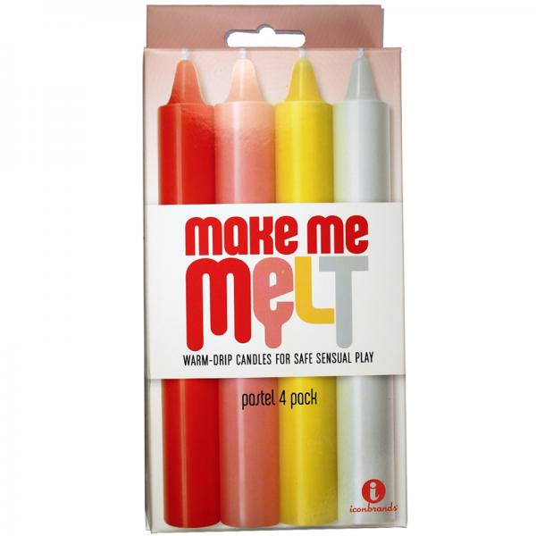 Make Me Melt Sensual Warm Drip Candles 4 Pack Pastel - The Blissful Gypsy -