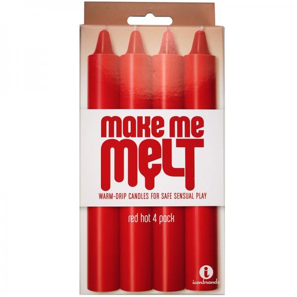 Make Me Melt Sensual Warm Drip Candles 4 Pack Red - The Blissful Gypsy -