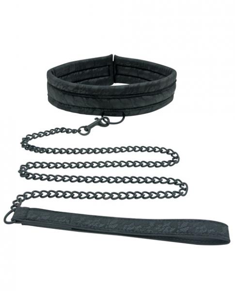 Midnight Lace Collar And Leash Black - The Blissful Gypsy -