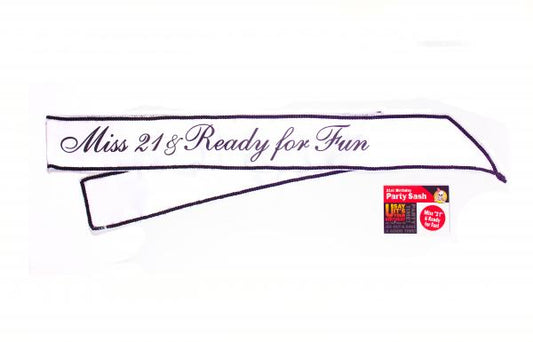 Miss 21 & Ready For Fun Sash - The Blissful Gypsy -
