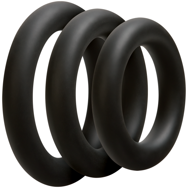 Optimale 3 C Ring Set Thick Black - The Blissful Gypsy -