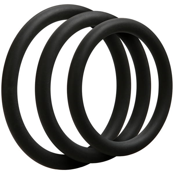 Optimale 3 Silicone C-Ring Set Thin Black - The Blissful Gypsy -