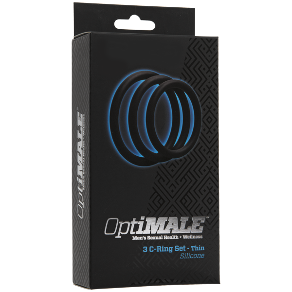 Optimale 3 Silicone C-Ring Set Thin Black - The Blissful Gypsy -
