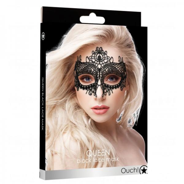 Ouch Queen Black Lace Mask Black O/S - The Blissful Gypsy -