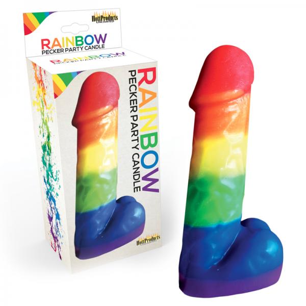 Rainbow Pecker Party Candle 7 inches - The Blissful Gypsy -