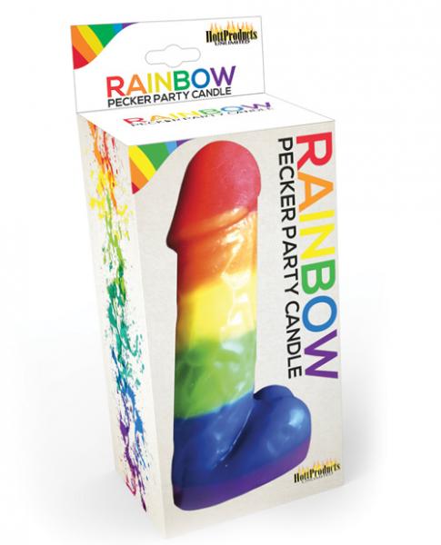 Rainbow Pecker Party Candle 7 inches - The Blissful Gypsy -