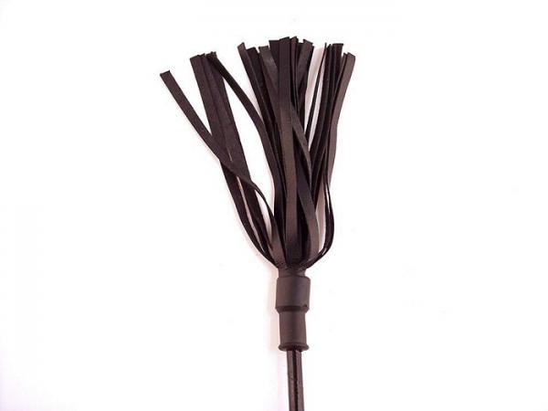 Rouge Leather Wooden Handle Riding Crop Black - The Blissful Gypsy -
