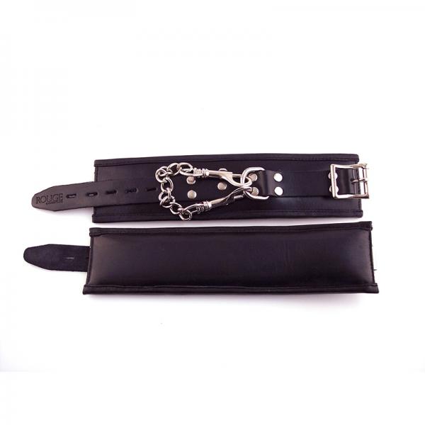 Rouge Padded Leather Wrist Cuffs Black - The Blissful Gypsy -