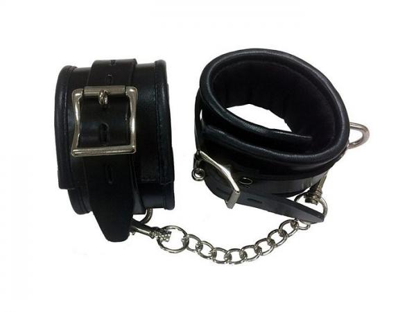 Rouge Padded Leather Wrist Cuffs Black - The Blissful Gypsy -