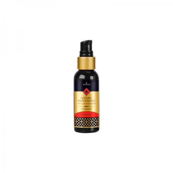 Sensuva Natural Water-based Personal Moisturizer - Strawberry 2 Fl. Oz. Bottle - The Blissful Gypsy -