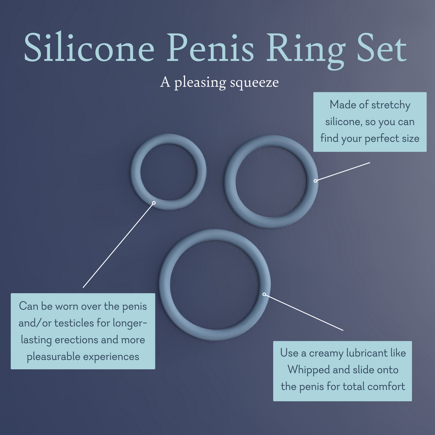 Silicone Penis Ring Set - The Blissful Gypsy -