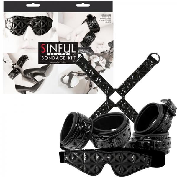 Sinful Bondage Kit Black - The Blissful Gypsy -