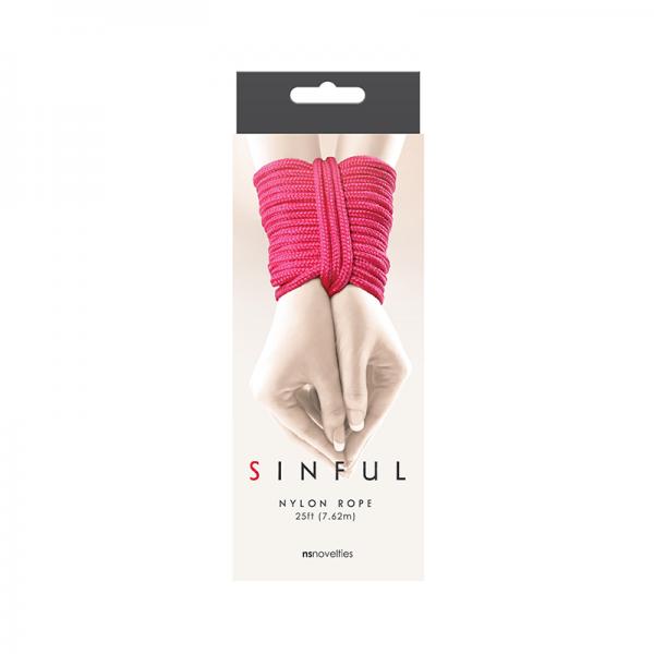 Sinful Nylon Rope 25 Ft Pink - The Blissful Gypsy -