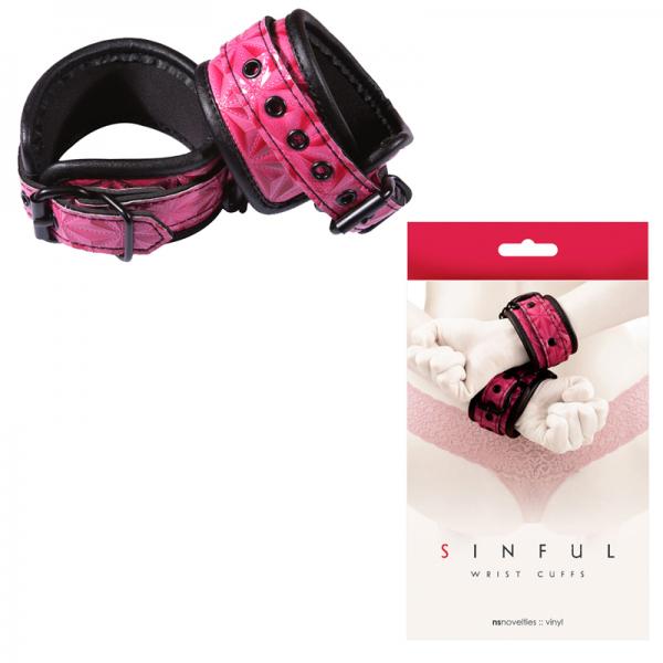 Sinful Wrist Cuffs Pink - The Blissful Gypsy -