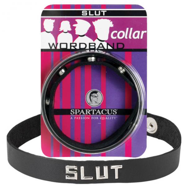 Small Leather Collar (slut) - The Blissful Gypsy -