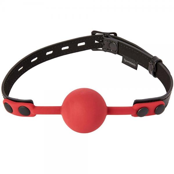 Sportsheets Saffron Ball Gag Black Red - The Blissful Gypsy -