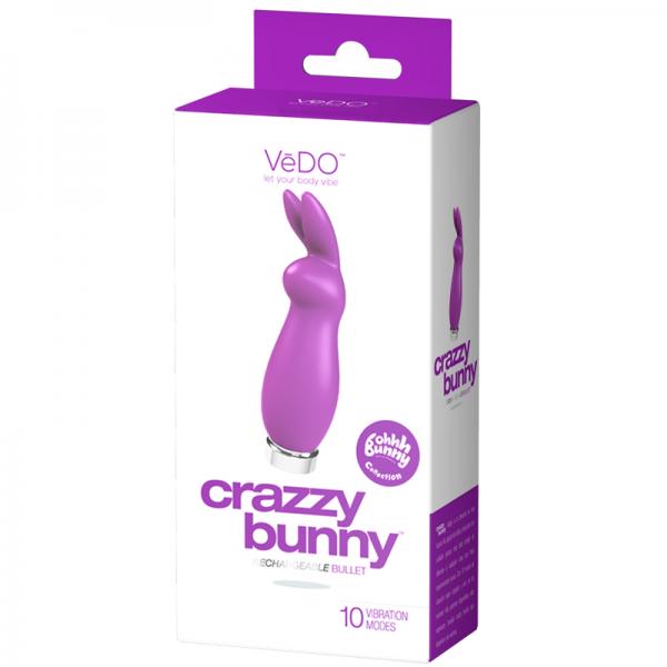 Vedo Crazzy Bunny Rechargeable Mini Vibe - Perfectly Purple - The Blissful Gypsy -