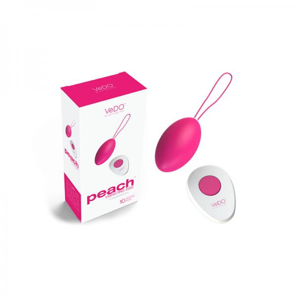 Vedo Peach Rechargeable Egg Vibe Foxy Pink - The Blissful Gypsy -