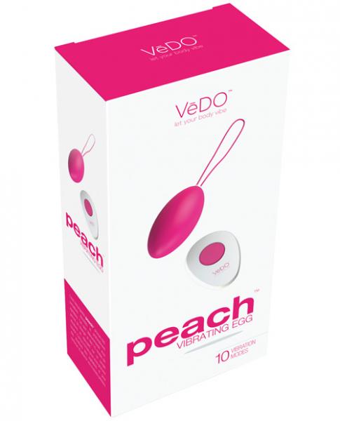 Vedo Peach Rechargeable Egg Vibe Foxy Pink - The Blissful Gypsy -