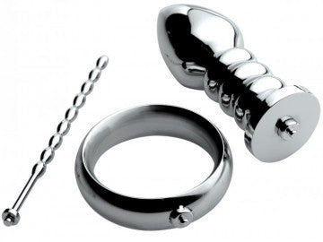 Zeus Deluxe Series Voltaic for Him Stainless Steel Male E-Stim Kit - The Blissful Gypsy -